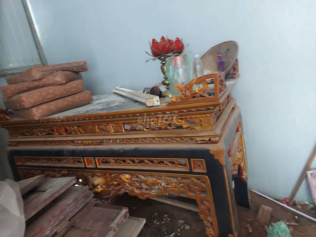 Bàn thờ Gỗ Vàng Đen 2m5x1m. Mua bán Nội thất, đồ gia dụng khác tại Quận Hà Đông Hà Nội được đăng bởi PTTNhan hình 1