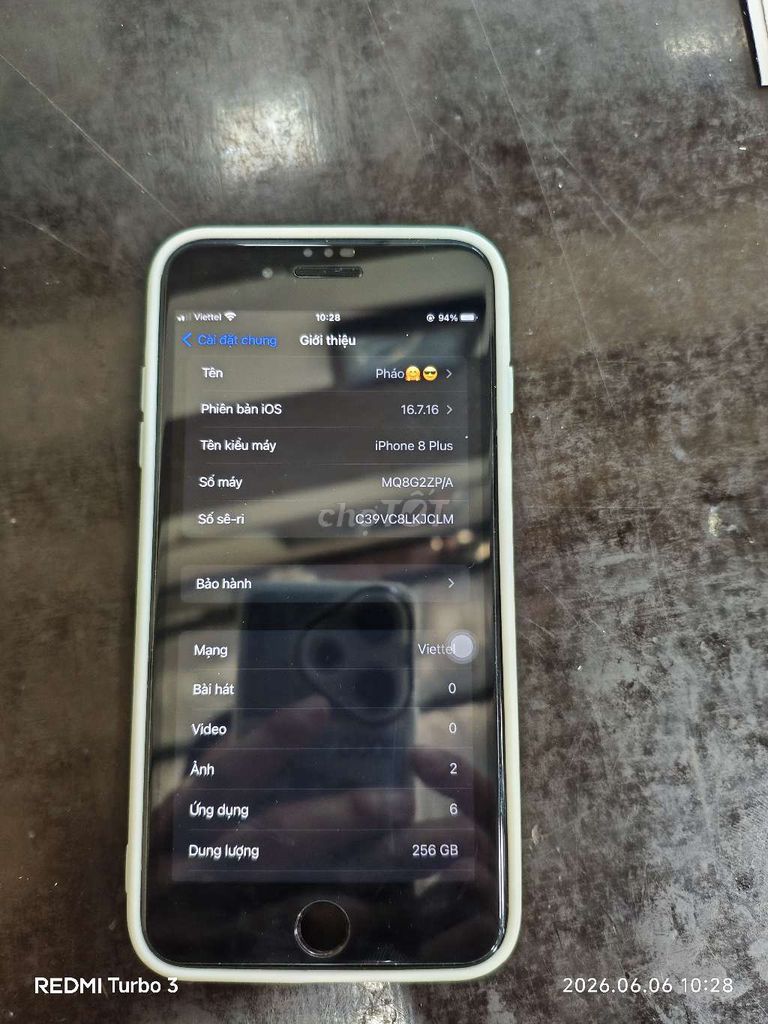 iPhone 8 Plus 256GB Đen Nguyên zin. Mua bán Điện thoại tại Huyện An Dương Hải Phòng được đăng bởi Minh Hoàng hình 1