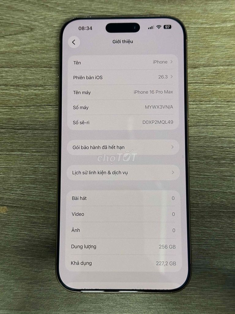 Apple iPhone 16 Pro Max 256GB Vàng VN/A. Mua bán Điện thoại tại Quận 4 Tp Hồ Chí Minh được đăng bởi Toàn hình 1