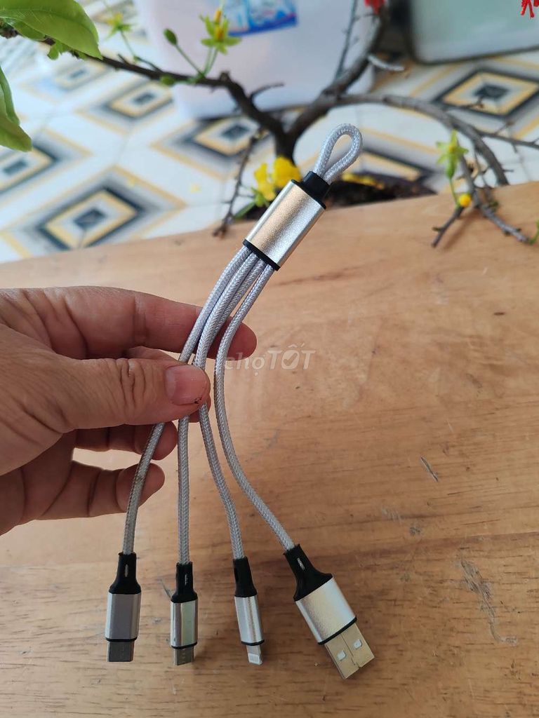 Cáp sạc đa năng Bạc 20cm. Mua bán Phụ kiện (Màn hình, Chuột...) tại Quận 7 Tp Hồ Chí Minh được đăng bởi Vy Vy hình 1