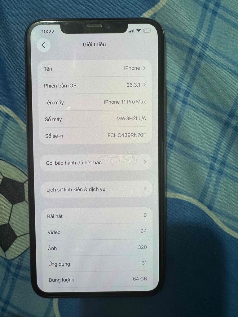 iPhone 11 Pro Max 64GB Vàng. Mua bán Điện thoại tại Huyện Long Thành Đồng Nai được đăng bởi Nguyen Tr Chien hình 1