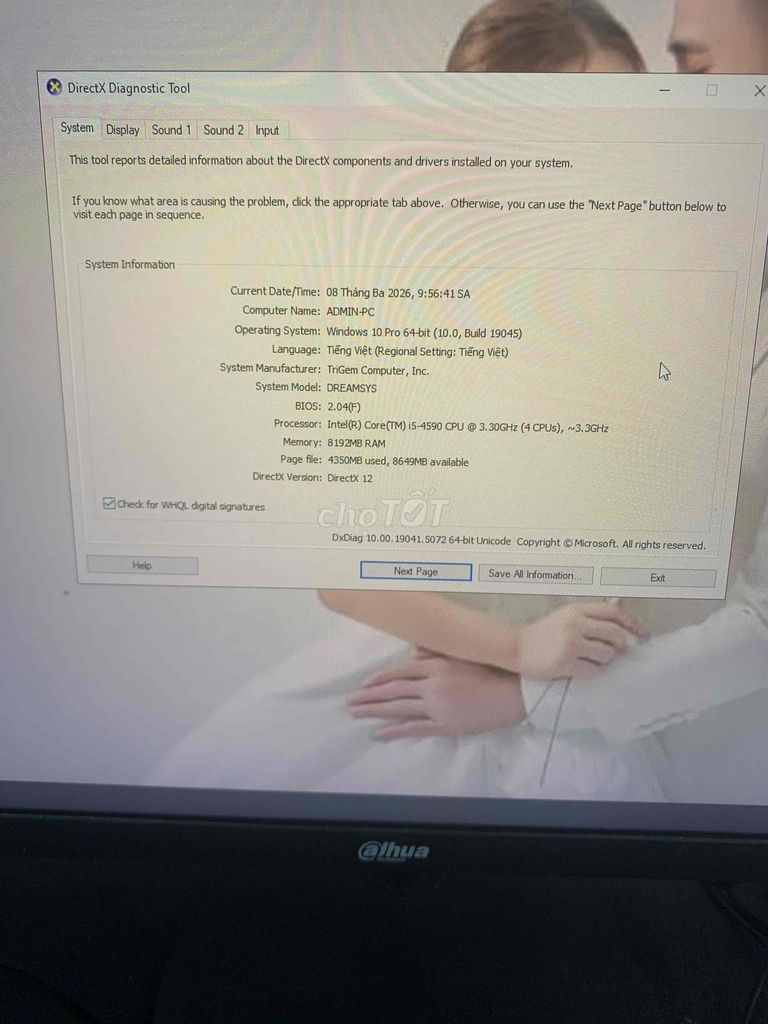 TriGem DREAMSYS i5-4590 8GB. Mua bán Máy tính để bàn tại Thành phố Thanh Hóa Thanh Hóa được đăng bởi Dương Khắc Tuấn hình 1