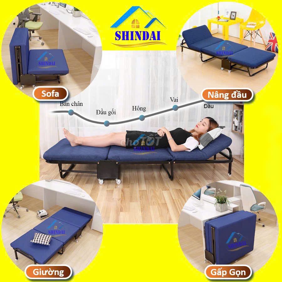 Giường gấp SHINDAI Đệm Xanh 1m8. Mua bán Giường, chăn ga gối nệm tại Quận Cầu Giấy Hà Nội được đăng bởi Phuong hình 1