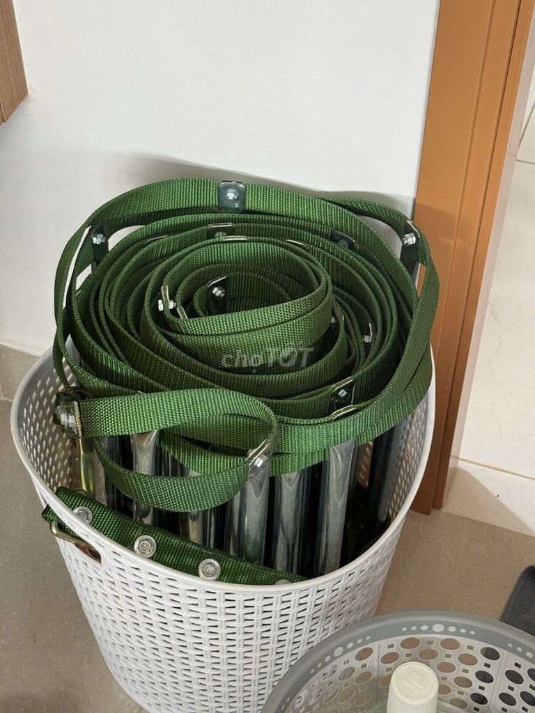 Thang dây 15m Vải, Kim loại Xanh lá