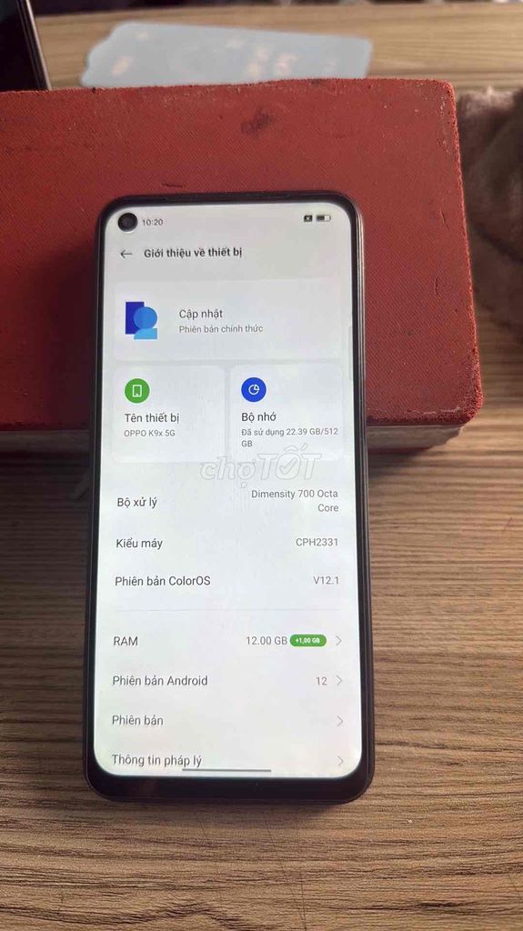 Oppo K9x 5G 12GB/512GB. Mua bán Điện thoại tại Quận 12 Tp Hồ Chí Minh được đăng bởi Dinh Mai Nuong hình 1