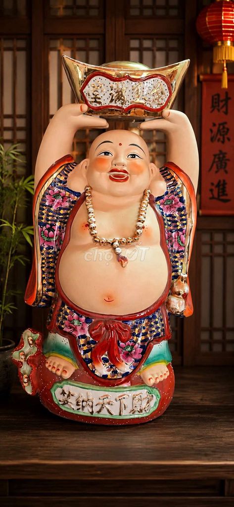 Tượng Di Lặc Gốm sứ Đa sắc 80cm. Mua bán Đồ sưu tầm, đồ cổ tại Quận Ngô Quyền Hải Phòng được đăng bởi Hoàng Minh hình 1