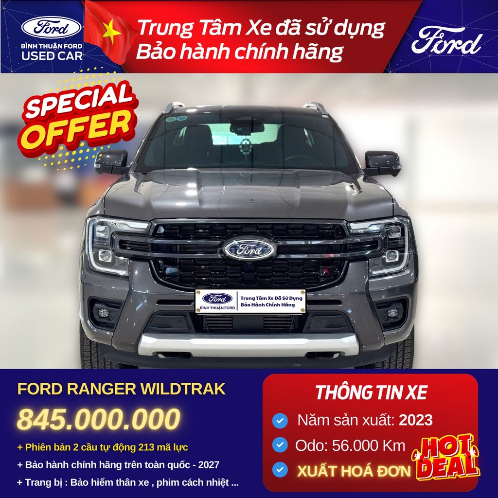 Ford Ranger Wildtrak 2023 - Ghi xám. Mua bán Ô tô tại Huyện Ninh Phước Ninh Thuận được đăng bởi Lê Chí Tâm hình 1