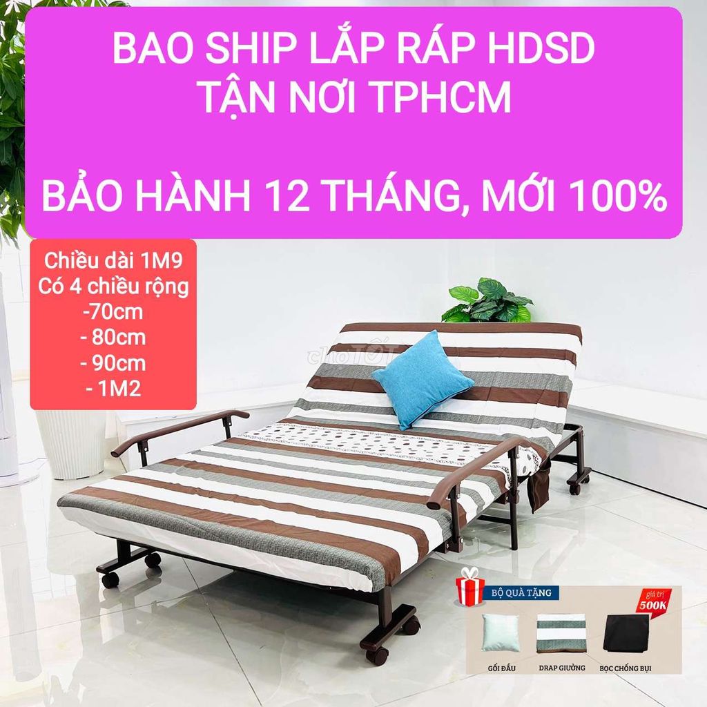 Giường xếp gấp gọn kiểu Hàn Quốc di chuyển được