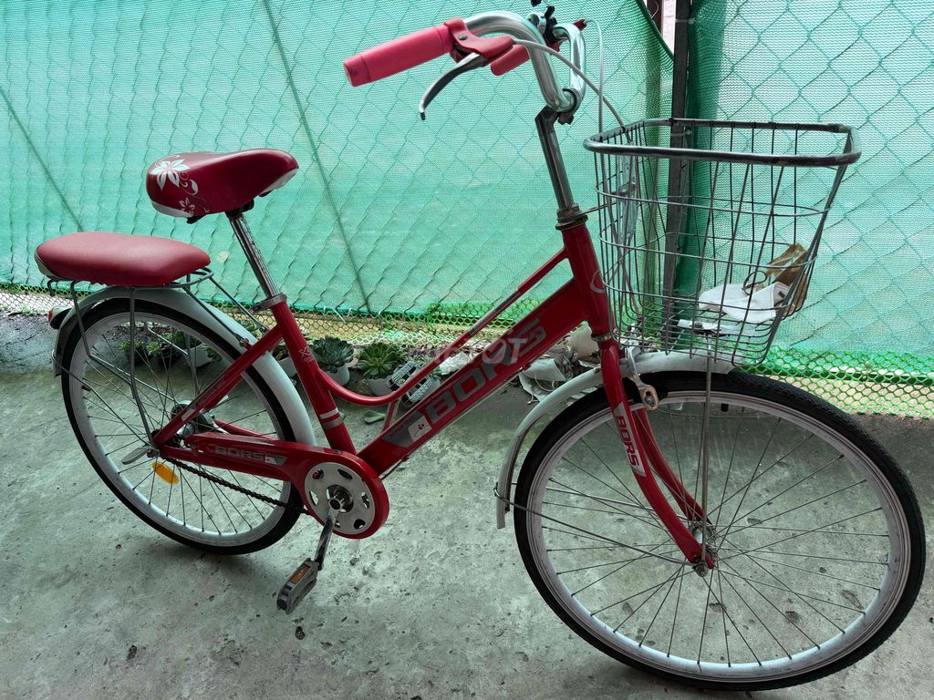 Xe đạp BORS nữ màu Đỏ. Mua bán Xe đạp tại Huyện Châu Thành Kiên Giang được đăng bởi thien bao hình 2