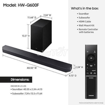 Loa thanh Samsung HW-Q600F Đen. Mua bán Tivi, Âm thanh tại Quận Ngũ Hành Sơn Đà Nẵng được đăng bởi Nguyen Nguyen hình 1