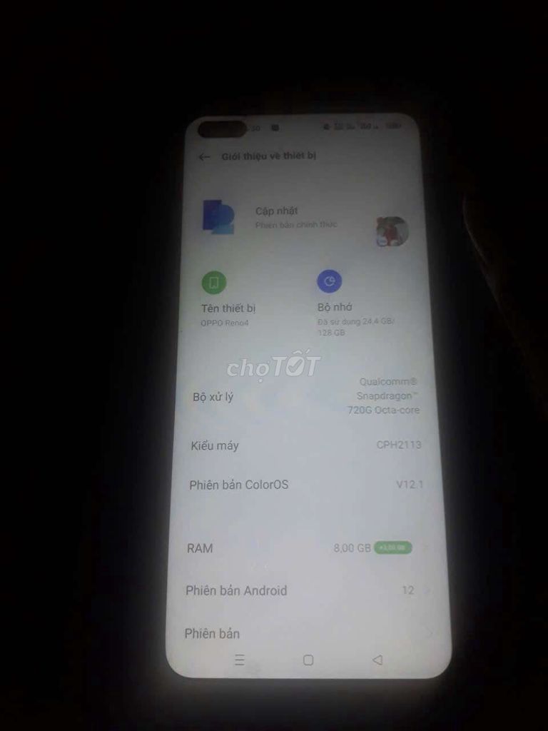OPPO RENO 4 8GB/128GB Đen. Mua bán Điện thoại tại Thành phố Biên Hòa Đồng Nai được đăng bởi phuc hình 1