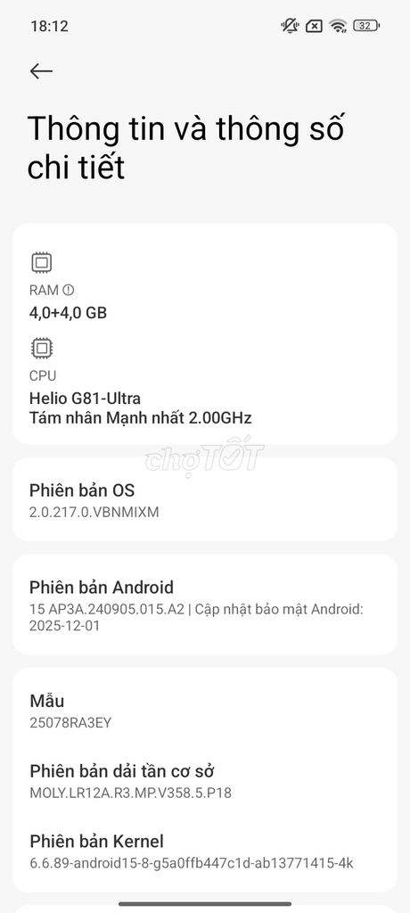 Xiaomi Redmi 15C 128GB. Mua bán Điện thoại tại Huyện Châu Đức Bà Rịa - Vũng Tàu được đăng bởi Hung Van hình 1