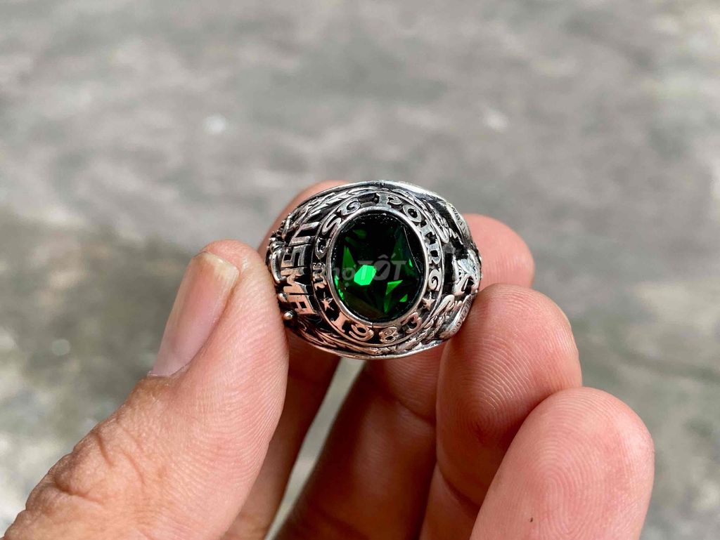 Nhẫn Lacque Bạc Nam size 20mm Xanh Lá 1983. Mua bán Phụ kiện thời trang khác tại Quận 4 Tp Hồ Chí Minh được đăng bởi Đại Lâm Mộc Nguyễn Đức hình 1