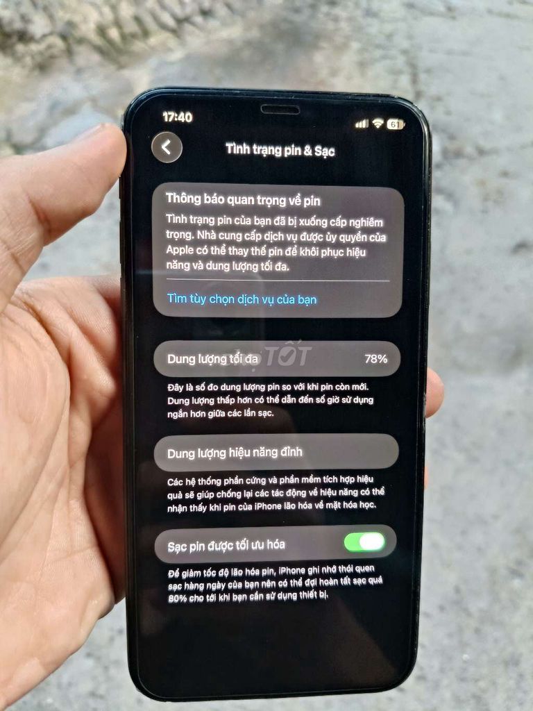 Apple iPhone 11 Pro Max 256GB Xám. Mua bán Điện thoại tại Quận Ô Môn Cần Thơ được đăng bởi Đặng Dương hình 1