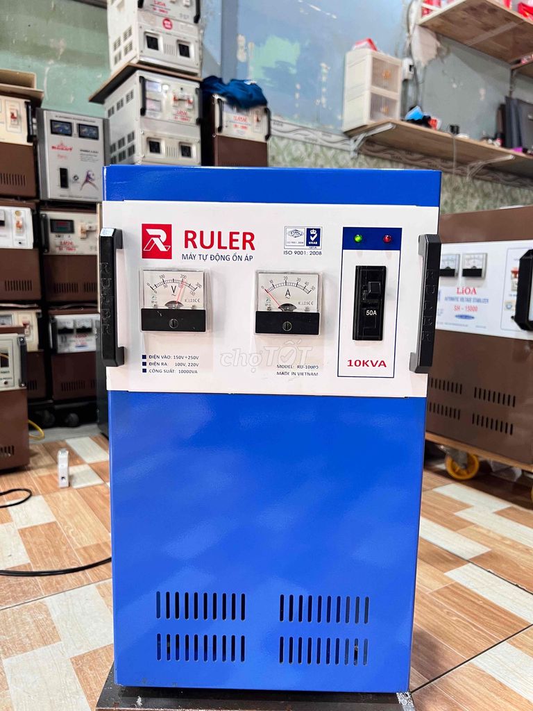 Ổn áp RULER 10KVA dãi 150v-250v dây đồng 100%. Mua bán Đồ chuyên dụng, Giống nuôi trồng tại Quận Bình Tân Tp Hồ Chí Minh được đăng bởi  ổn áp cũ bình tân  hình 1