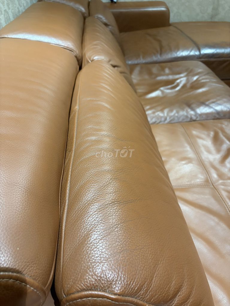 Sofa da bò thật màu Nâu. Mua bán Bàn ghế tại Huyện Hoài Đức Hà Nội được đăng bởi Nguyen Dinh Tuan hình 1