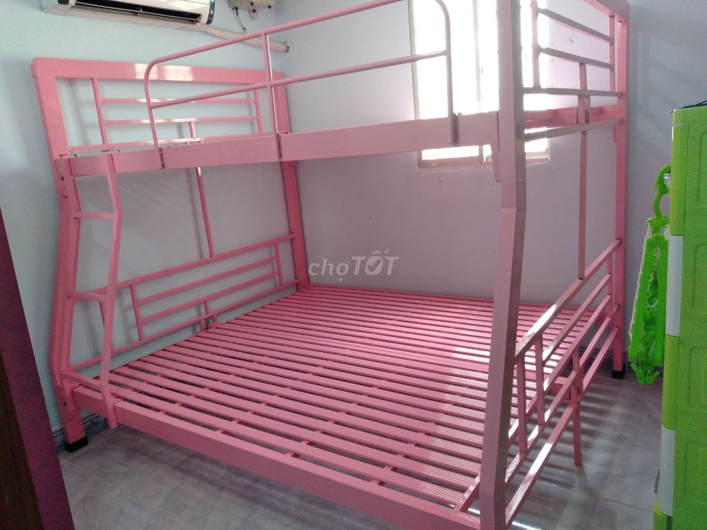 giường tầng sắt sơn tĩnh điện hộp 48 NEW