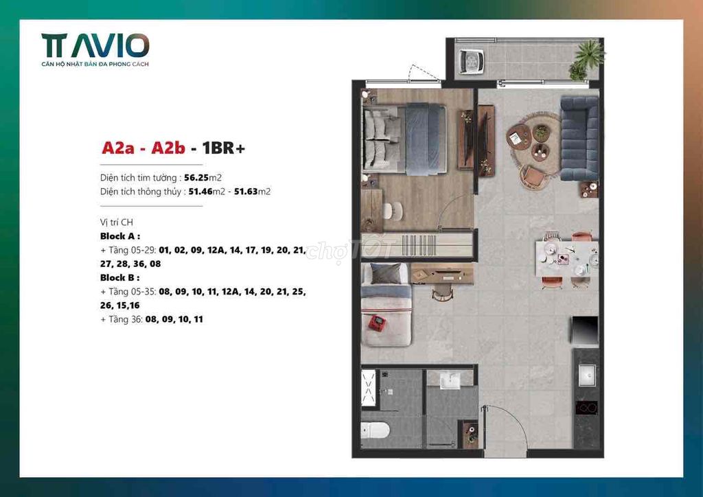 Căn 2pn1wc TT AVIO giá gốc CĐT Tỉnh lộ 743C, Phường Tân Đông Hiệp, Thành phố Dĩ An, Bình Dương Thành phố Dĩ An Bình Dương