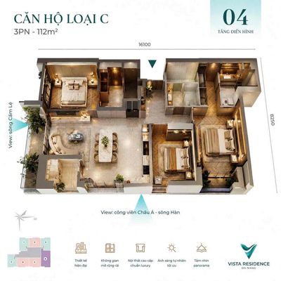 Toà Căn Hộ Cao Cấp VISTA Đà Nẵng - Đường Xô Viết Nghệ Tĩnh