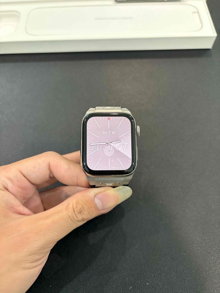 Apple Watch s5/44 thép trắng GPS