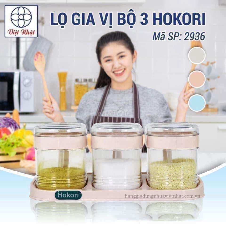 Hũ đựng gia vị Hokori nhựa PP bộ 3 hồng. Mua bán Dụng cụ nhà bếp tại Huyện Ba Vì Hà Nội được đăng bởi Tuyết Smart  hình 1