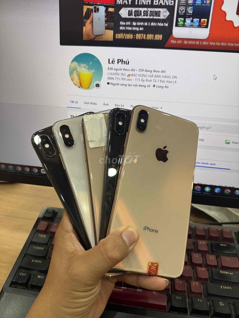 Apple iPhone XS Max Vàng Đen Trắng Đã qua sử dụng. Mua bán Điện thoại tại Huyện Đức Hòa Long An được đăng bởi Lê Phú hình 1