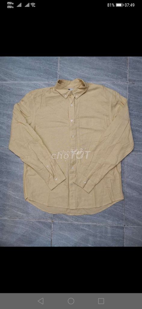 Áo sơmi khoác Old Navy RegularFit Vàng Nhạt size L. Mua bán Quần áo tại Quận Gò Vấp Tp Hồ Chí Minh được đăng bởi Hàng 2handsgood hình 1