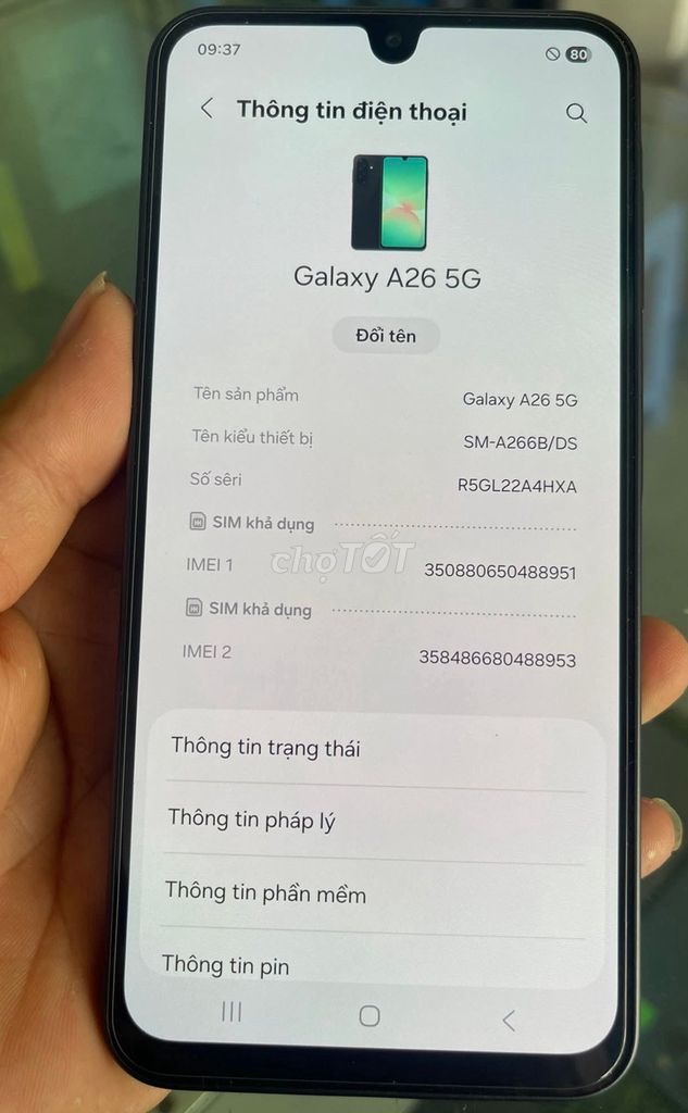 Samsung Galaxy A26 5G 256G Zin all Bản SSVN. Mua bán Điện thoại tại Quận 1 Tp Hồ Chí Minh được đăng bởi Ngọc Nguyễn hình 1