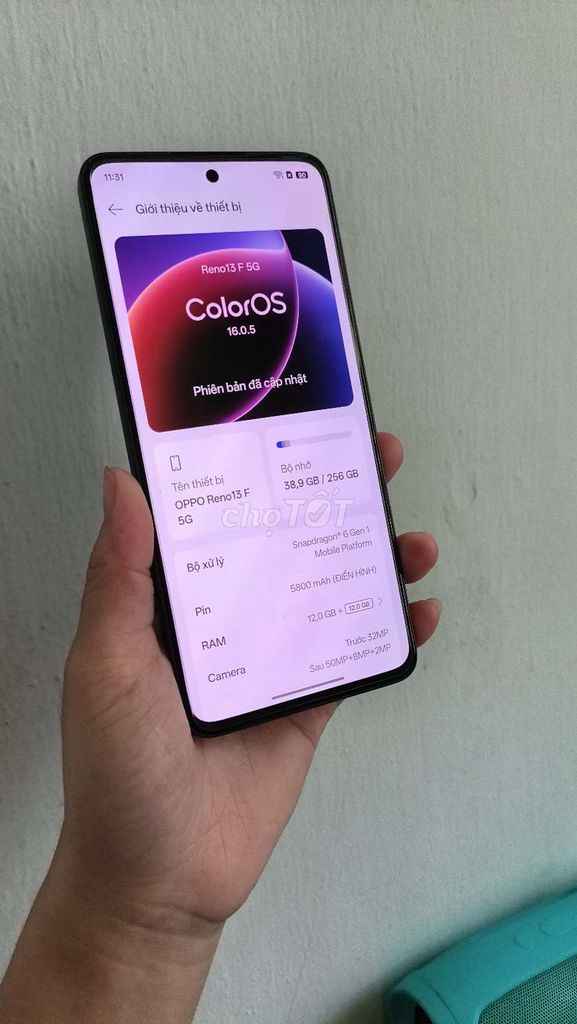 Oppo Reno 13F 5G 12GB/256GB Đen nguyên rin. Mua bán Điện thoại tại Quận Hải Châu Đà Nẵng được đăng bởi phong hình 1