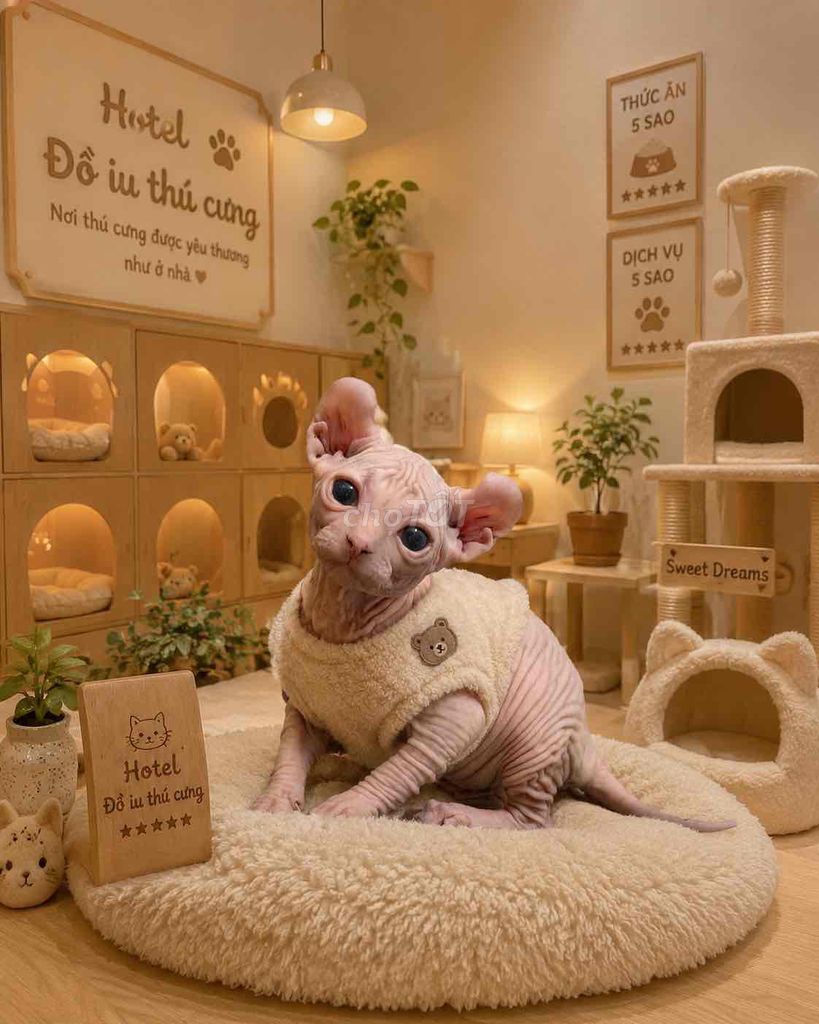 Mèo Sphynx cái 2 tháng Tay xoắn. Mua bán Mèo tại Quận Gò Vấp Tp Hồ Chí Minh được đăng bởi hanh bupbe bupbe hình 1
