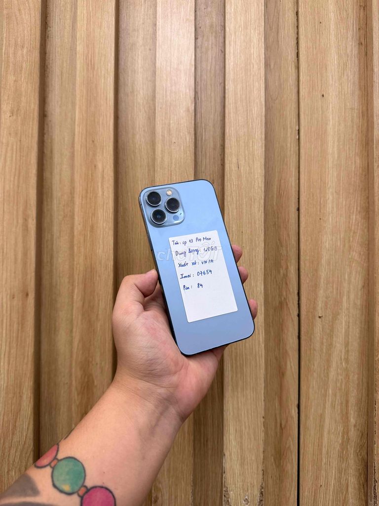 iPhone 13 Pro Max 128GB Xanh LLA. Mua bán Điện thoại tại Quận Đống Đa Hà Nội được đăng bởi  HT Mobie Trả góp nợ xáu bao duyệt hình 1