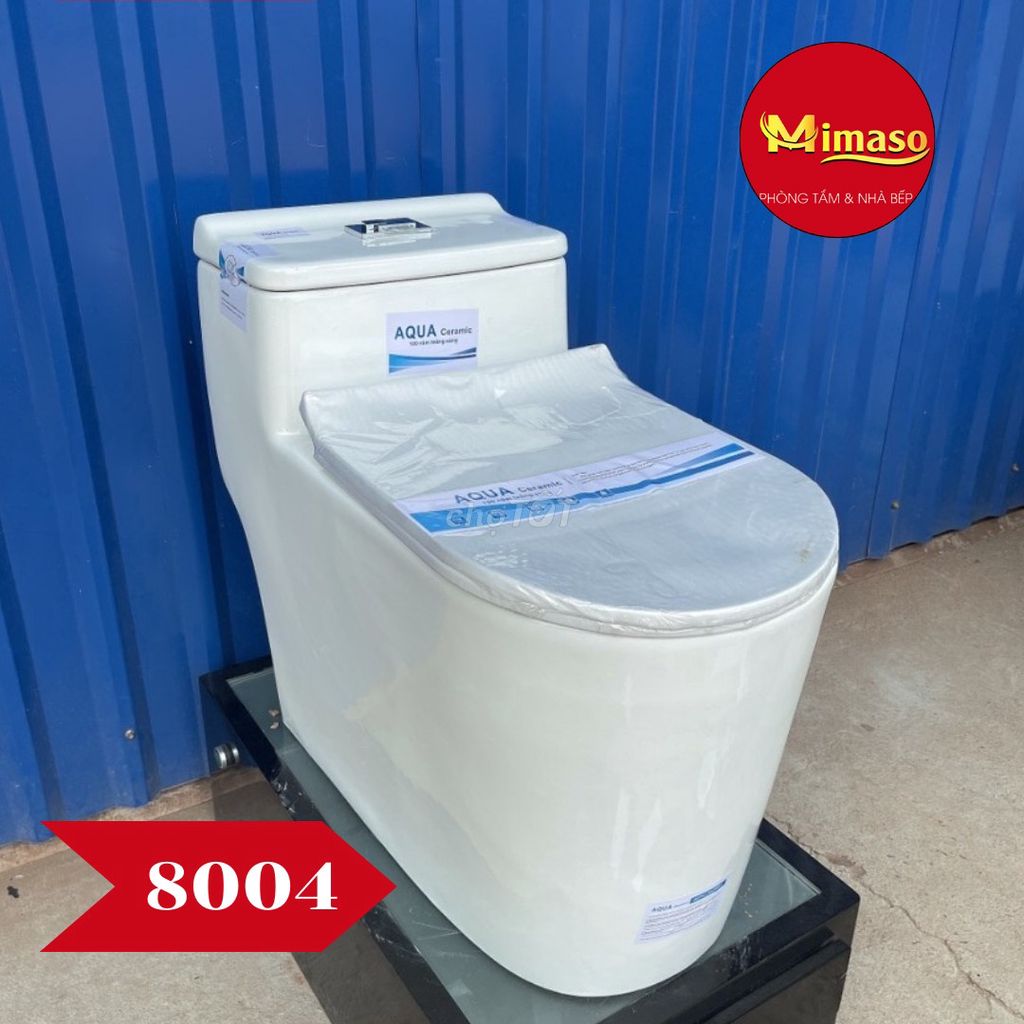 Bồn cầu AQUA Ceramic 8004 Trắng. Mua bán Thiết bị vệ sinh, nhà tắm tại Quận Ninh Kiều Cần Thơ được đăng bởi Tổng Kho TBVS Miền Tây hình 1
