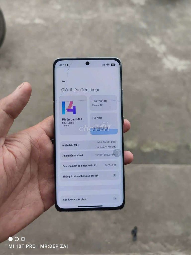 Xiaomi Mi 12 8GB/128GB Bạc. Mua bán Điện thoại tại Huyện Phúc Thọ Hà Nội được đăng bởi keznai9999 hình 1