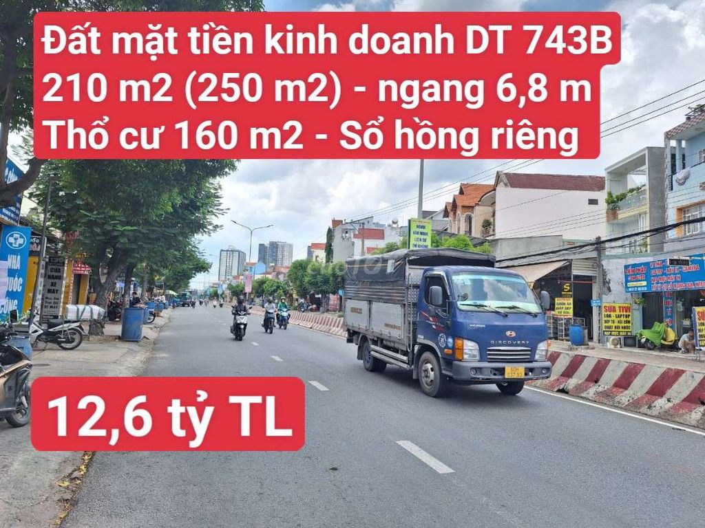 🆘 Đất mặt tiền DT 743B gần ngã tư Vincom 550, P. Bình Hòa, Thuận An