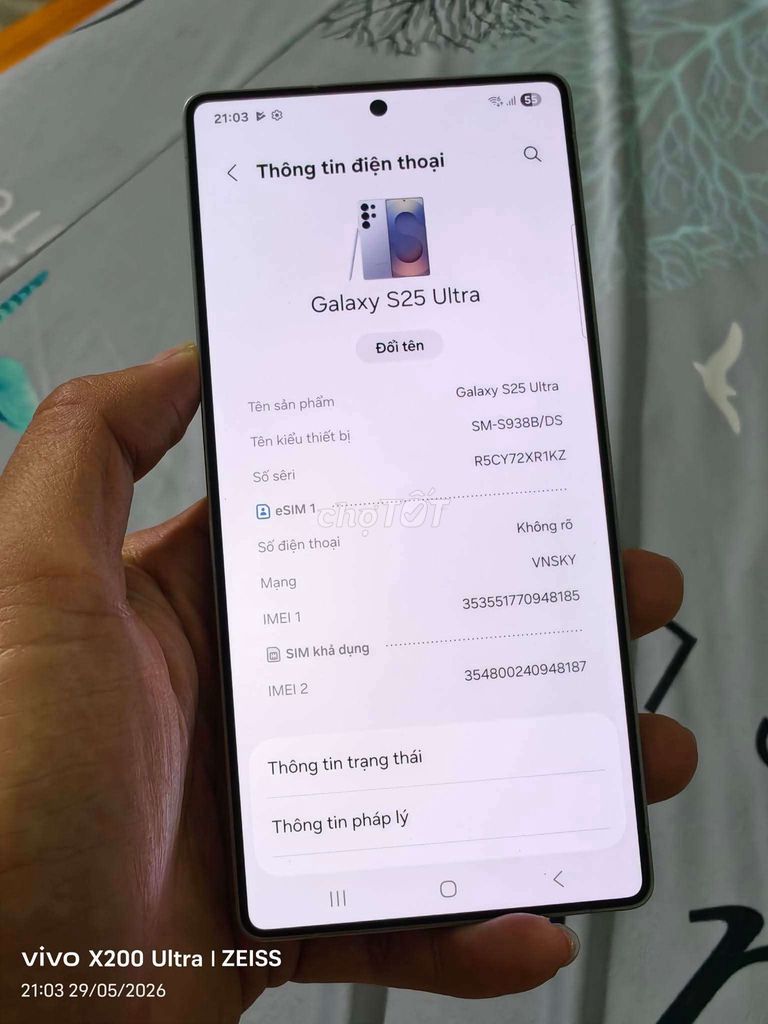 Samsung Galaxy S25 Ultra 256GB giao lưu. Mua bán Điện thoại tại Thành phố Biên Hòa Đồng Nai được đăng bởi Long Huynh hình 1