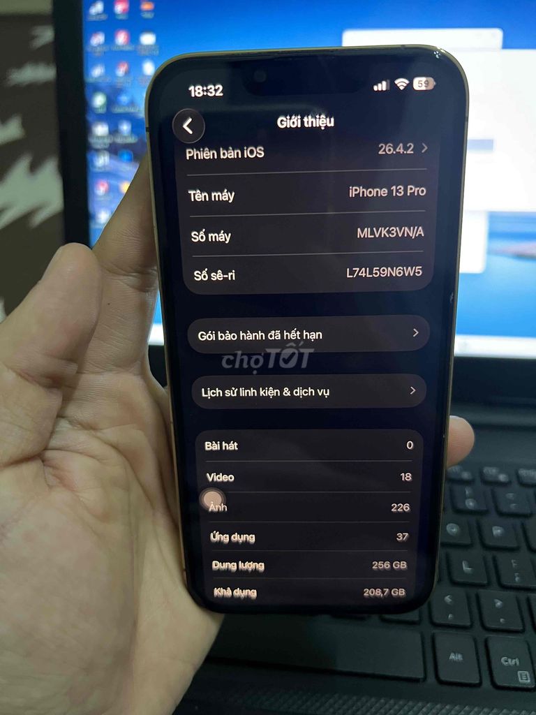 iPhone 13 Pro 256GB Vàng Đã dùng. Mua bán Điện thoại tại Huyện Nhà Bè Tp Hồ Chí Minh được đăng bởi Nguyen Duy Vu hình 1