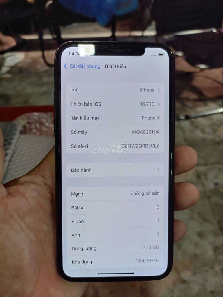 iPhone X 256GB Đen, Os 16. Mua bán Điện thoại tại Quận 10 Tp Hồ Chí Minh được đăng bởi Samurai hình 1