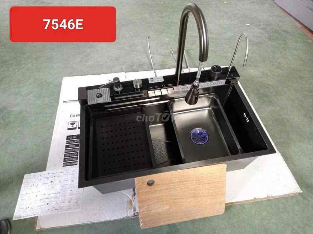Chậu rửa chén Thép không gỉ Đen. Mua bán Thiết bị vệ sinh, nhà tắm tại Huyện Gia Lâm Hà Nội được đăng bởi Nguyễn Nghĩa hình 1