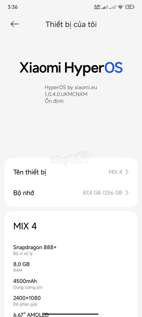 Cần bán mi mix 4 5g bản ram8/256g. Mua bán Điện thoại tại Huyện Bình Xuyên Vĩnh Phúc được đăng bởi quỳnh  hình 1