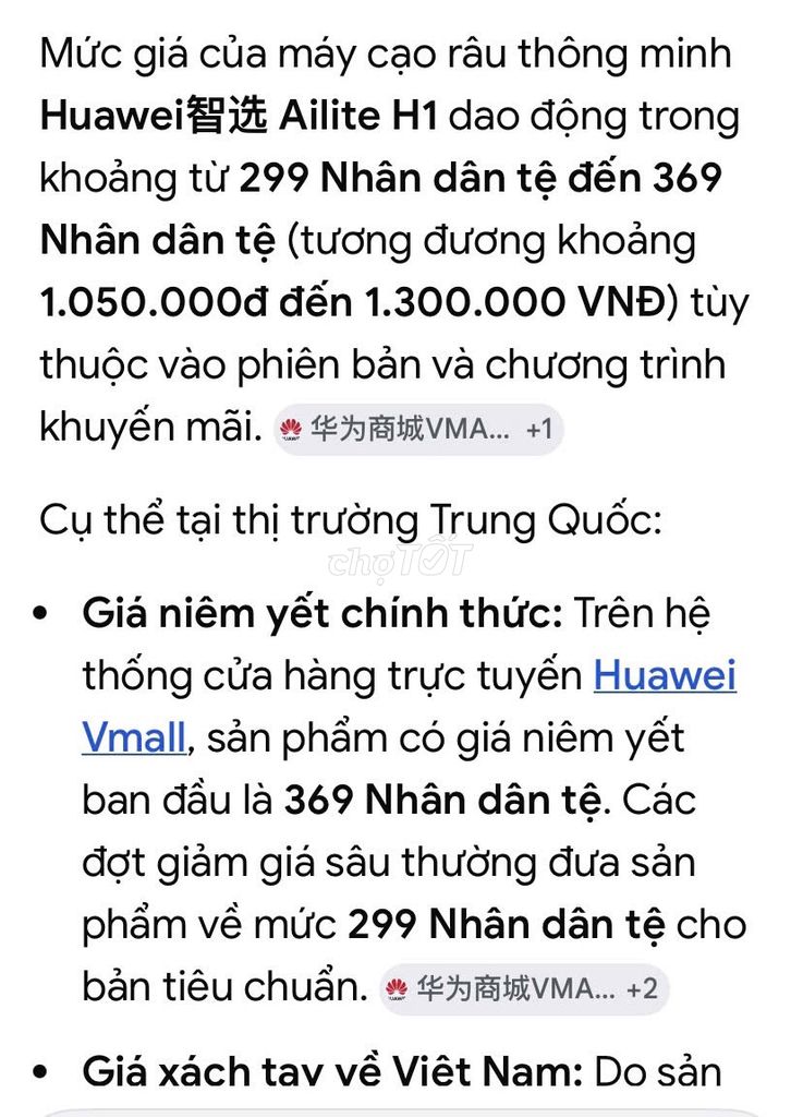 Máy cạo râu Huawei Ailite H1 Xám. Mua bán Phụ kiện thời trang khác tại Quận 6 Tp Hồ Chí Minh được đăng bởi Ngô Lạc Trắng hình 1