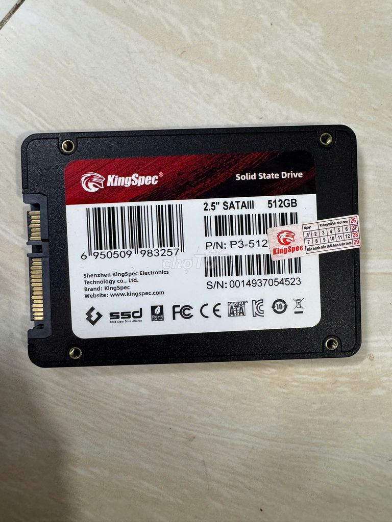 SSD KingSpec Sata 512GB