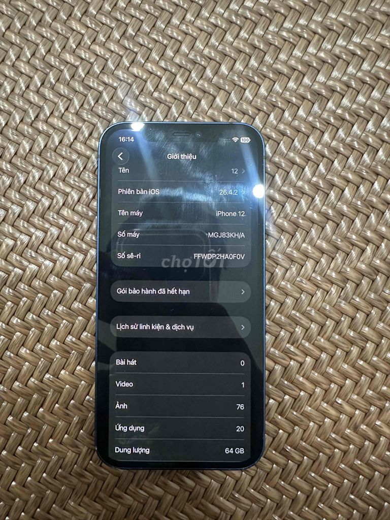 iPhone 12 64GB Xanh. Mua bán Điện thoại tại Quận Cầu Giấy Hà Nội được đăng bởi Tên chưa cung cấp hình 1