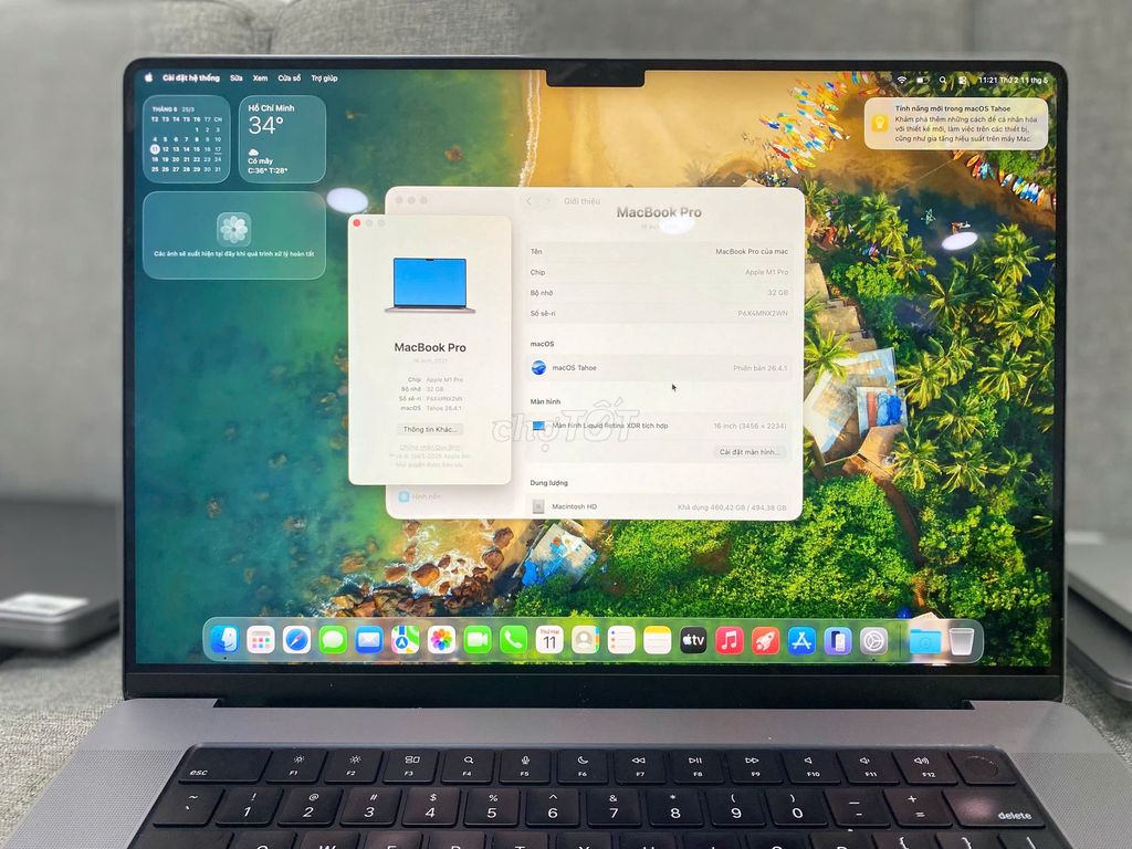 Macbook Pro 16" 2021 M1 Pro Ram 16Gb & 32Gb. Mua bán Laptop tại Quận 10 Tp Hồ Chí Minh được đăng bởi MACVN hình 1