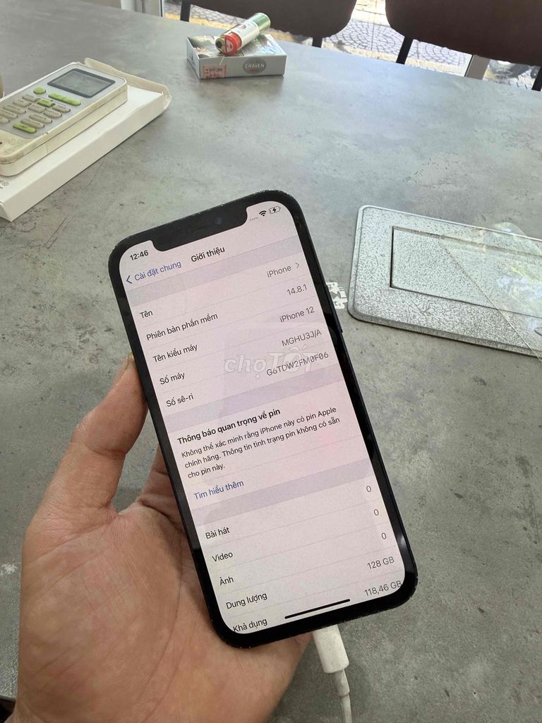 Apple iPhone 12 128GB Đen. Mua bán Điện thoại tại Quận Ngũ Hành Sơn Đà Nẵng được đăng bởi Nghĩa  hình 1