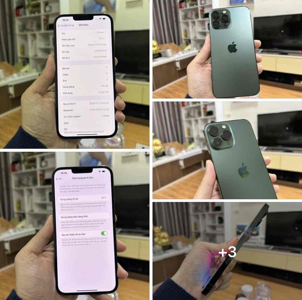 Apple iPhone 13 Pro Max 256GB Xanh Green FULLBOX. Mua bán Điện thoại tại Quận Thanh Xuân Hà Nội được đăng bởi Nguyễn Huy Dũng hình 1