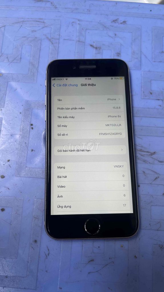 Apple iPhone 6s Bạc iOS 15.8.8. Mua bán Điện thoại tại Quận Tân Phú Tp Hồ Chí Minh được đăng bởi Nguyen van Luc hình 1