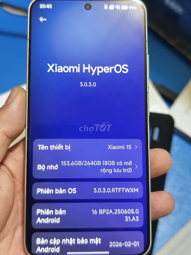 Xiaomi 15 264GB Trắng. Mua bán Điện thoại tại Thành phố Gia Nghĩa Đắk Nông được đăng bởi Gia Nghĩa  hình 1