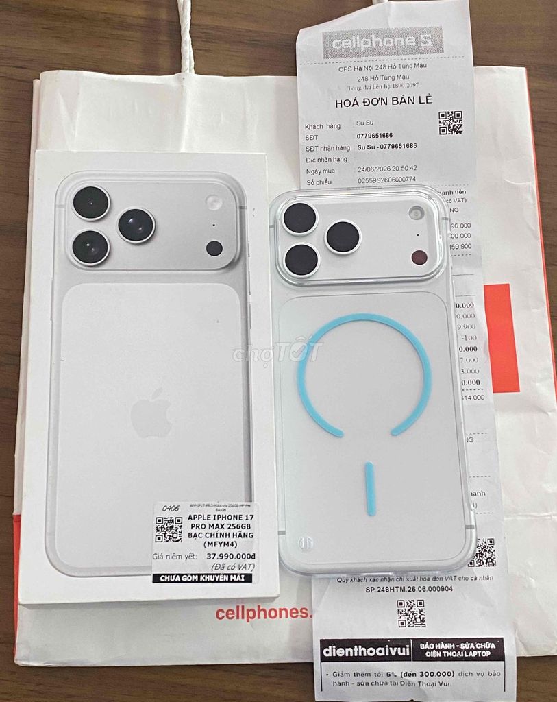 Apple iPhone 17 Pro Max 256GB Trắng Chưa dùng. Mua bán Điện thoại tại Huyện Mê Linh Hà Nội được đăng bởi TRẢ GÓP DUYỆT HỒ SƠ hình 1