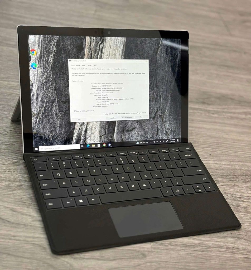 Surface Pro 5 core i5 7200U Ram 4G SSD 128GB