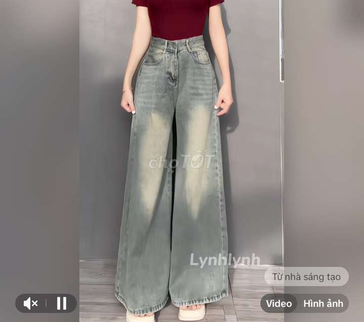 Quần jean nữ ống rộng Jean. Mua bán Quần áo tại Huyện Hòa Vang Đà Nẵng được đăng bởi Quỳnh Lê Thị hình 1